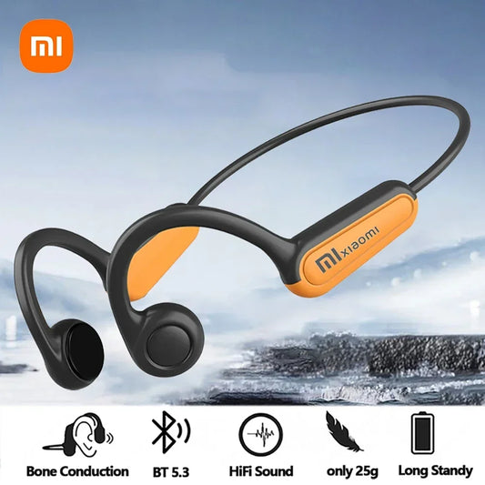 Xiaomi Mijia Novos Fones de Ouvido de Condução Óssea Bluetooth 5.3 Fones de Ouvido Esportivos Sem Fio Gancho de Orelha Fone de Ouvido À Prova D'Água Correndo