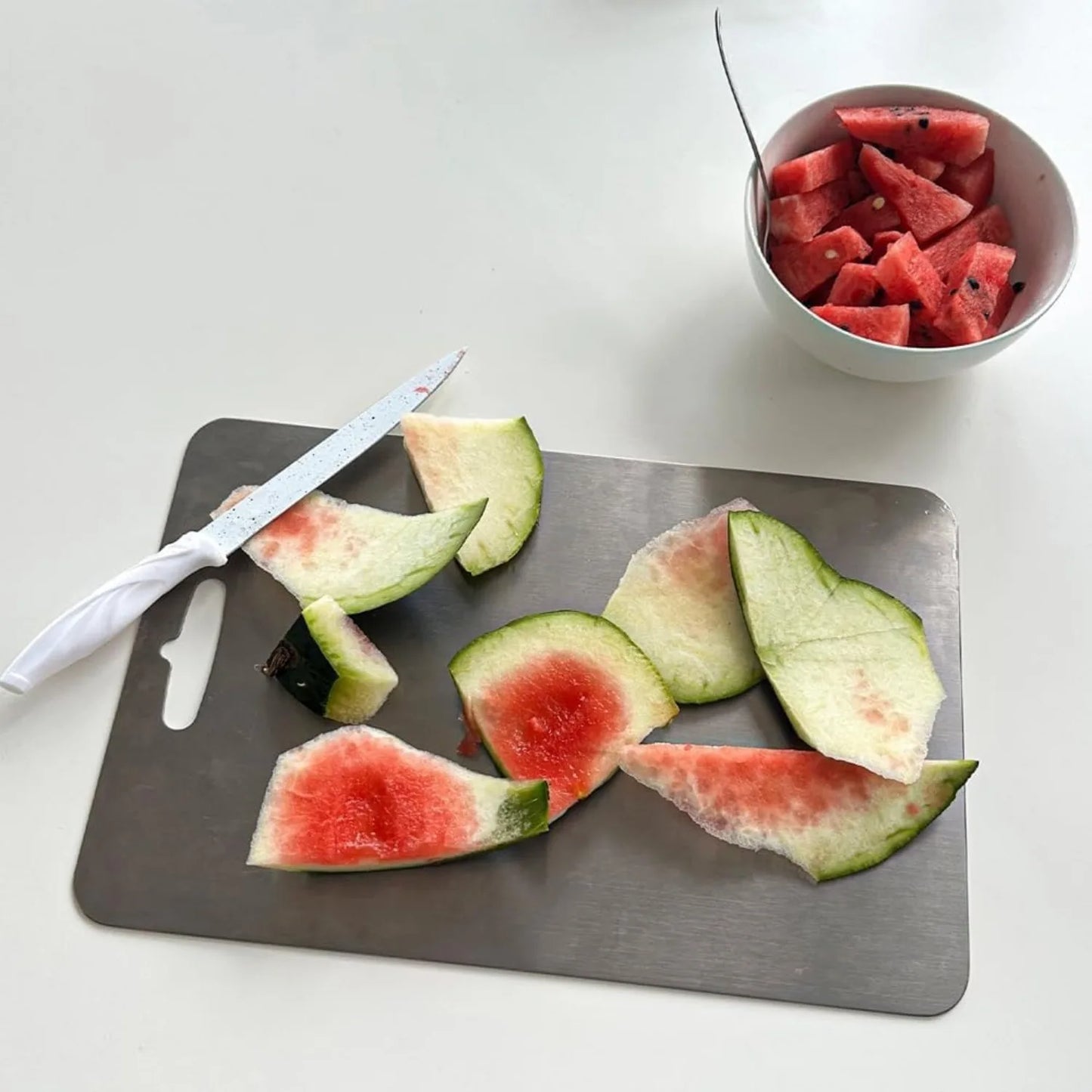 Kitchen gradTábua de corte de titânio de qualidade de cozinha, higiênica e durável, almofada de corte de titânio dupla face (14 x 10 polegadas)e titanium cutting board, hygienic and durable, double-sided titanium cutting pad (14x10 inches)