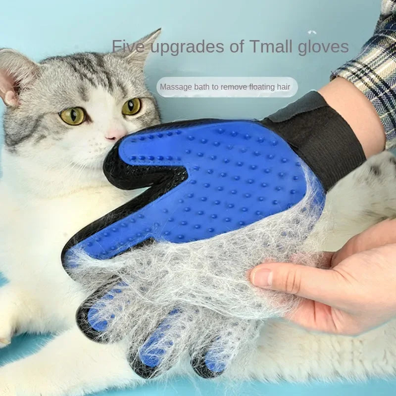 Silicone Pet Grooming Gloves Cats Hair Brush and Comb Gloves to Bathe Dogs Cleaning Hair Removal for Dog Animal Use Supplies Dog