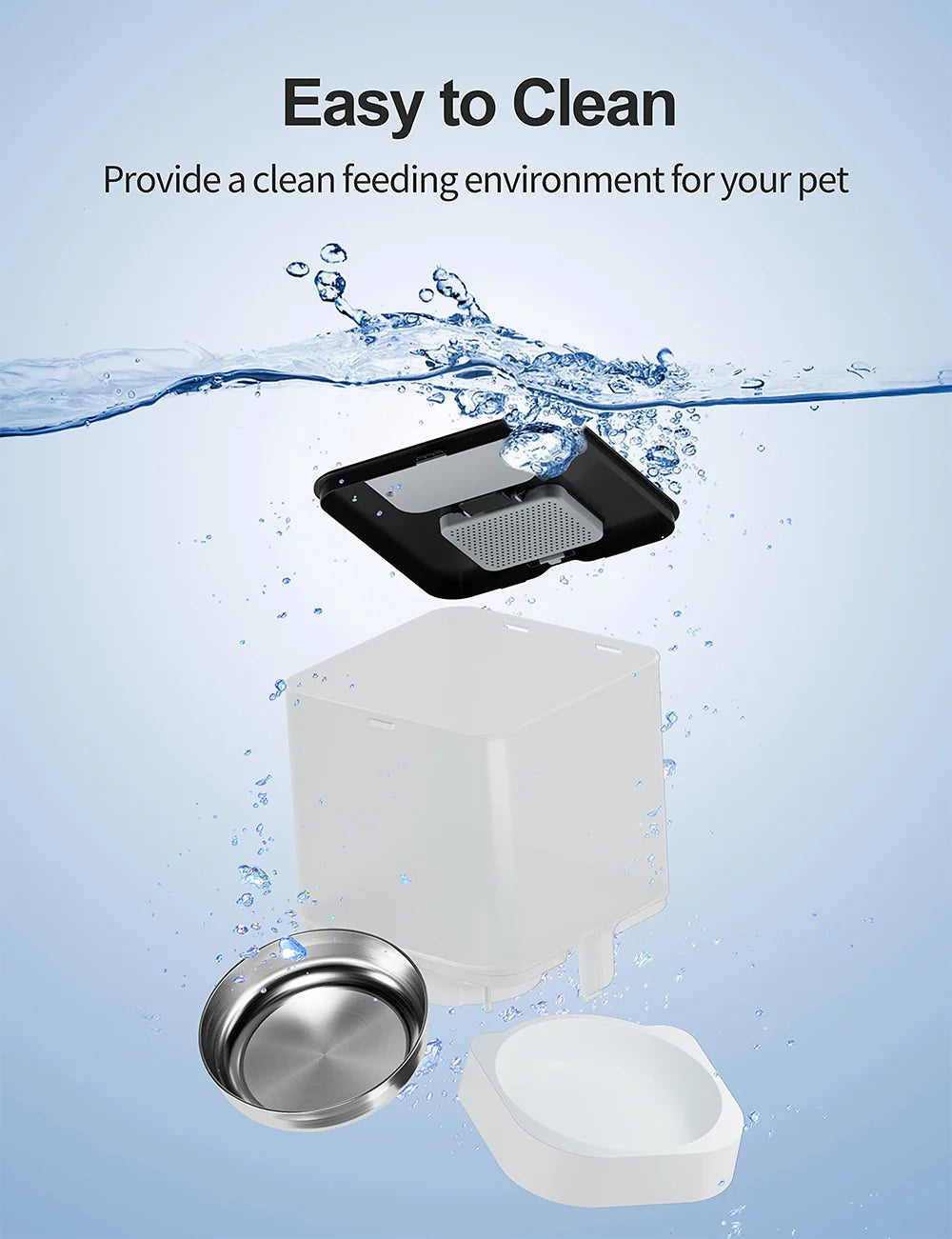 Alimentador automático para animais de estimação Tuya, grande capacidade, aplicativo, alimentador inteligente para gatos, dispensador de comida lenta para cães com WIFI, temporizador de voz, fornecimento de alimentação para animais de estimação